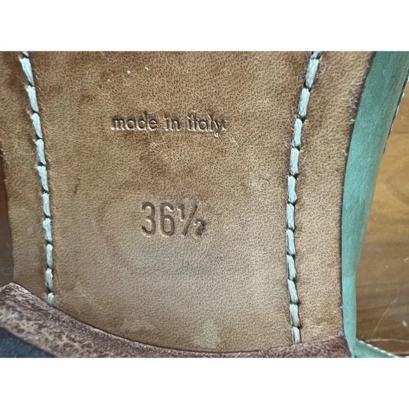 BURBERRY WOMENS LEATHER LOAFERS Green Tassel SHOES EU 36.5 ITALY - Picture 16 of 17